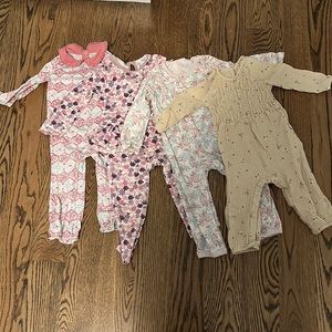 Bundle of 4 Burt’s Bee Rompers